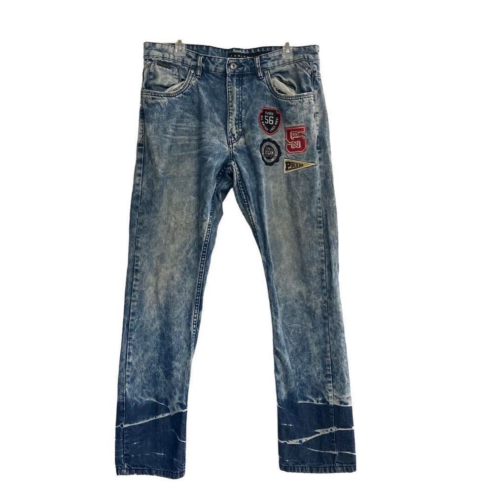 PARISH NATION CLOTHING‎ Men’s Jeans Blue Size 34/e0.5 Patch Embroidered